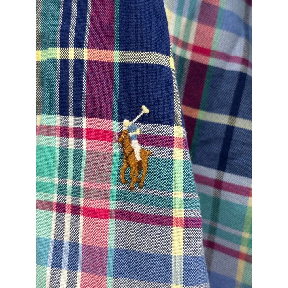 Polo Ralph Lauren Mens 2XLT Multicolor Plaid Long Sleeve Button Down Shirt NWT